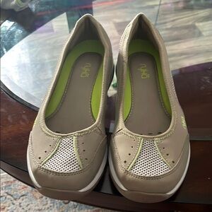 Ryka Tan‎ and White Flats with Perforated Design